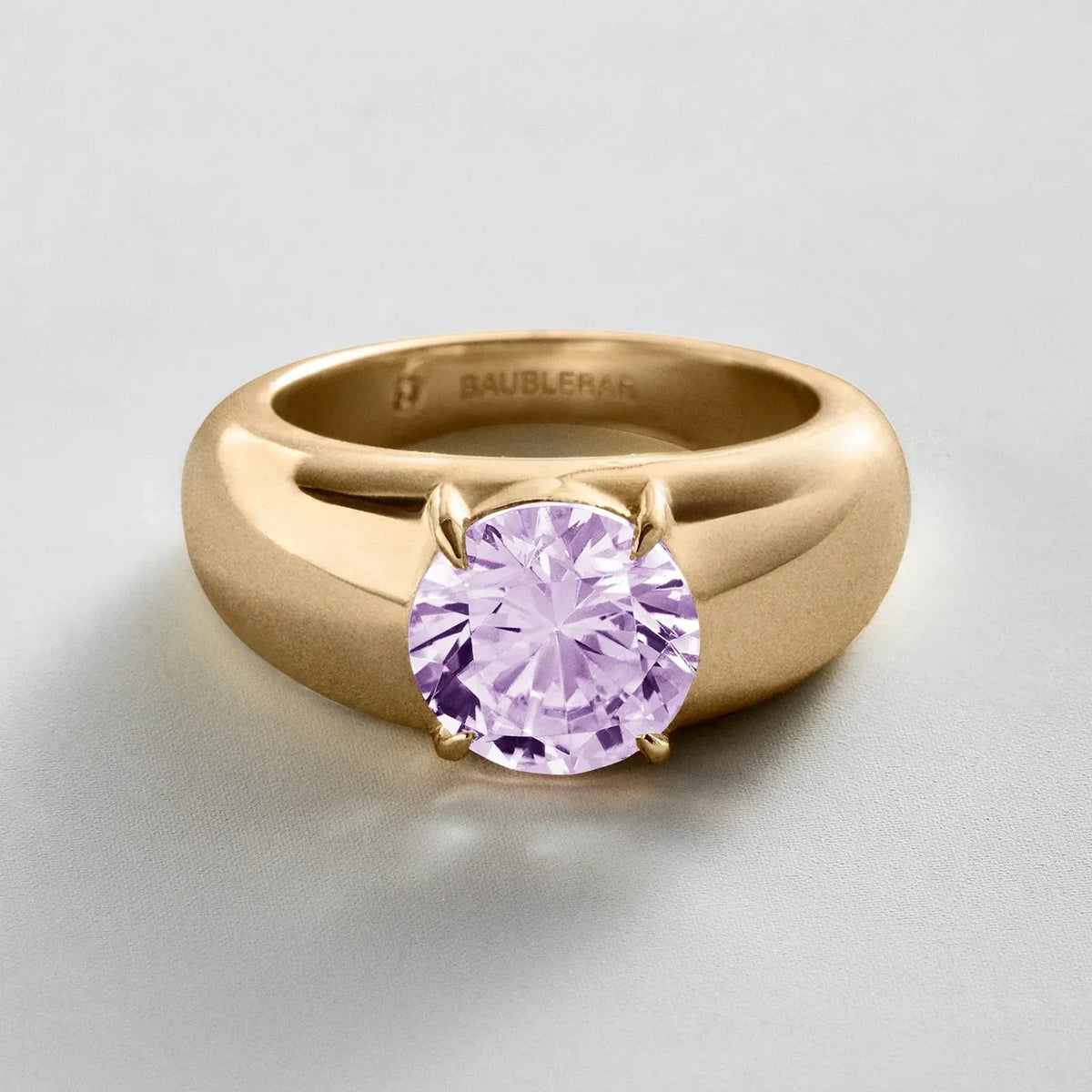 Custom Gold-Plated Birthstone Band Ring
