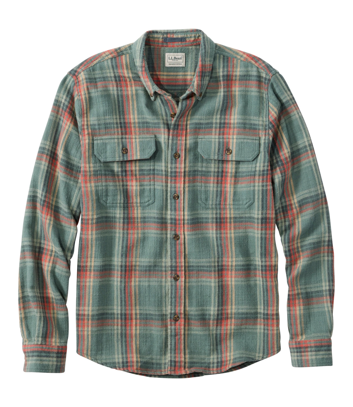 Men's Brushed Cotton Flannel Shirt - Barley