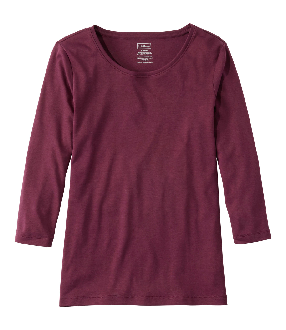 Women's Pima Cotton Jewel Neck T-Shirt - Black
