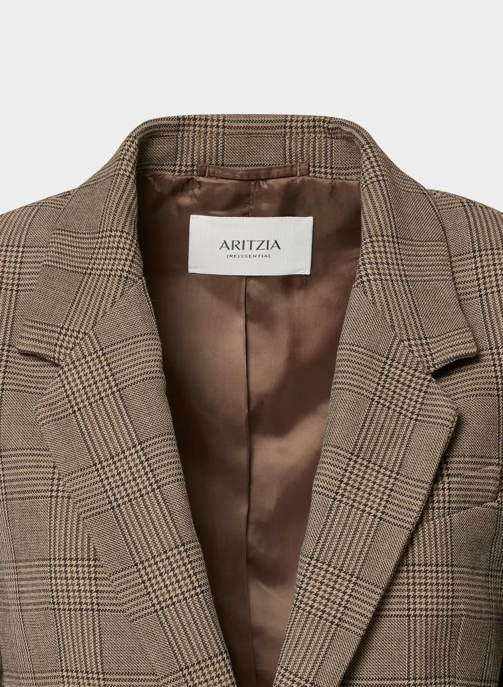 Single-Breasted Stretch Blazer - Check