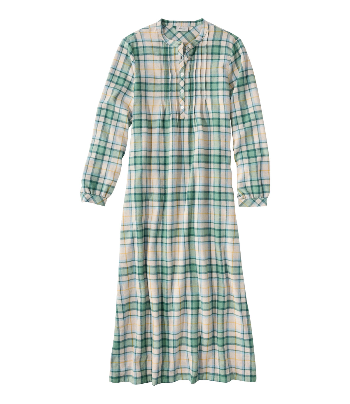 Women's Cotton Flannel Nightgown - Black Watch