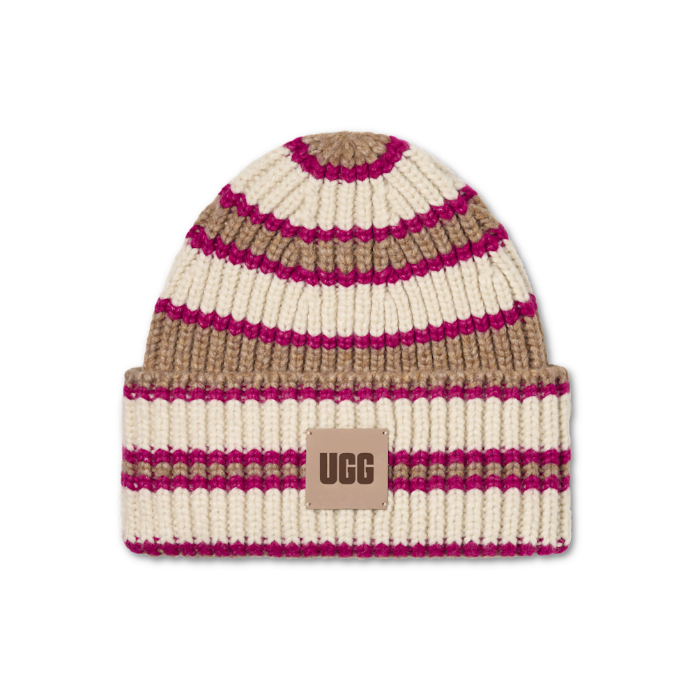 Women's Rib Knit Beanie - Multi Stripe