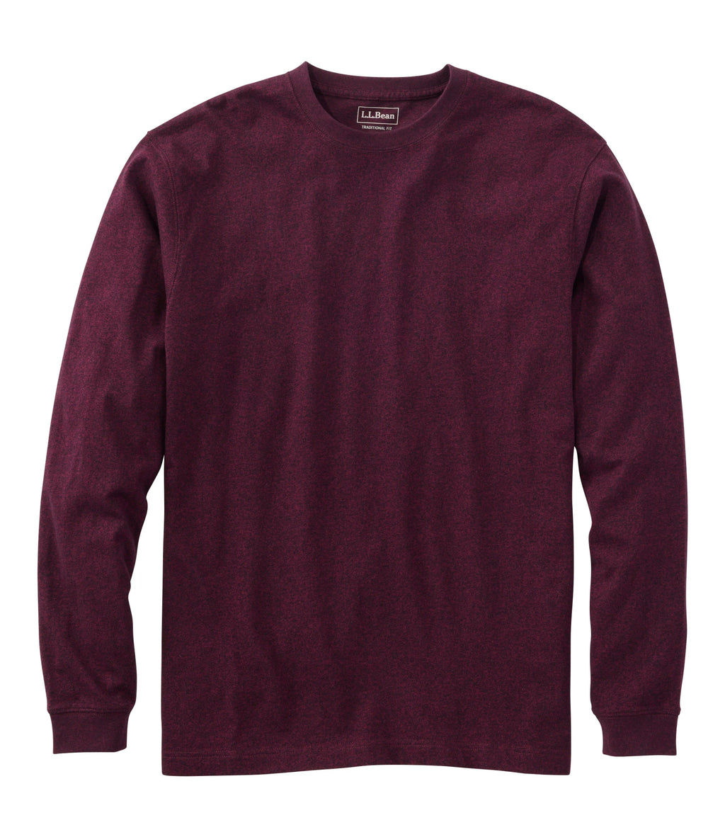 Men's Long-Sleeve Cotton Crewneck T-Shirt - Black