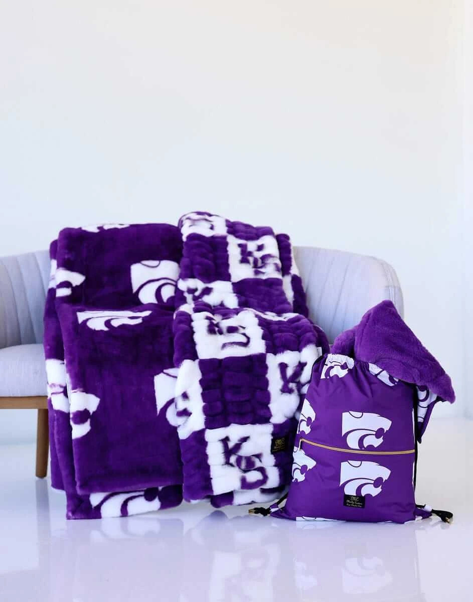 Hooded Outdoor Stadium Blanket - Purple
