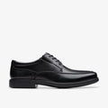 Square-Toe Leather Oxford - Black