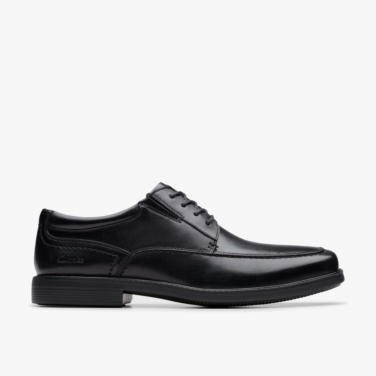 Square-Toe Leather Oxford - Black