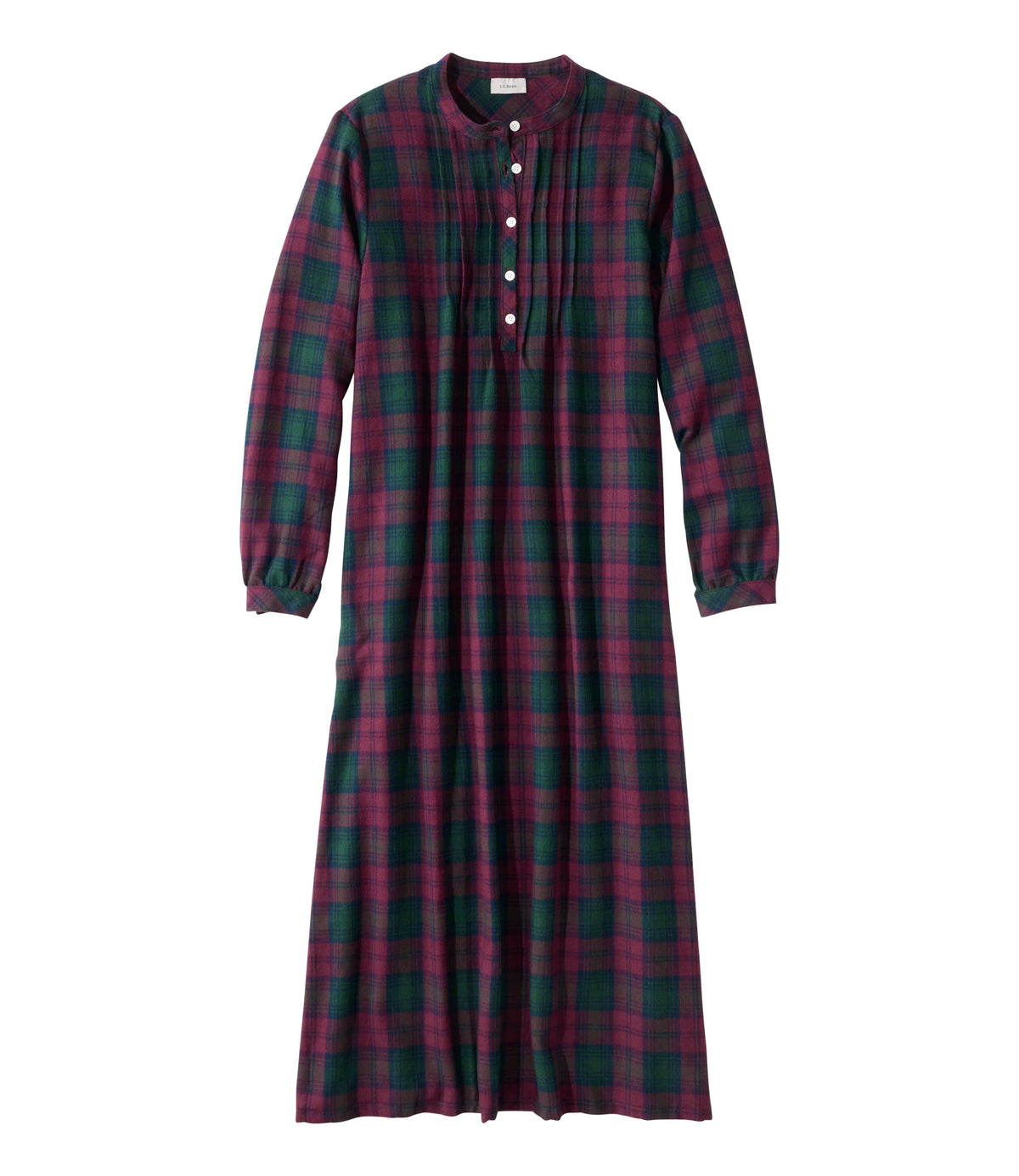 Women's Cotton Flannel Nightgown - Black Watch