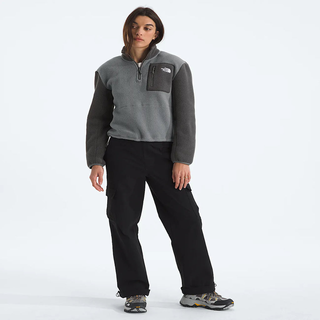 Women's Quarter-Zip Fleece Pullover - Gray