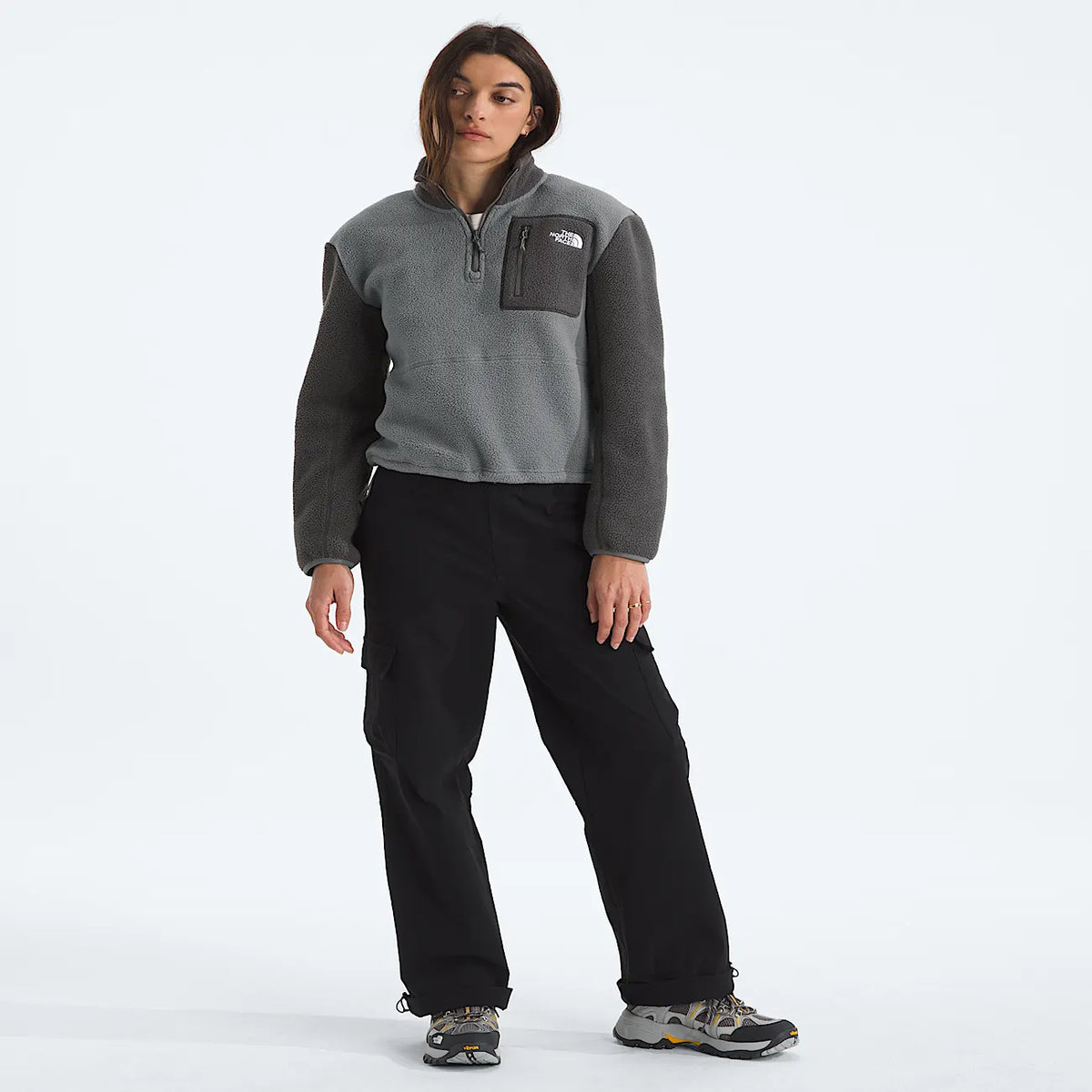 Women's Quarter-Zip Fleece Pullover - Gray