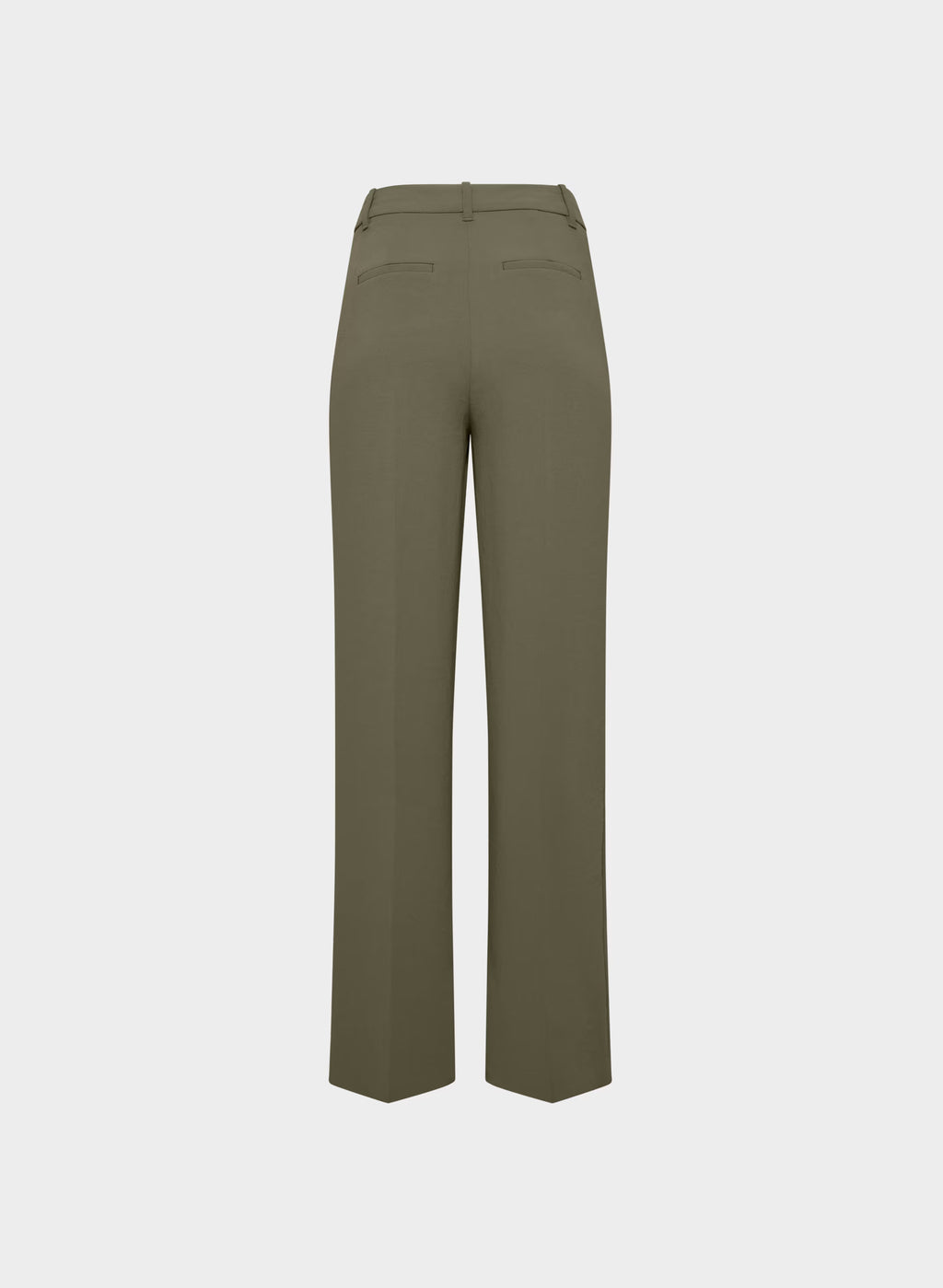 High-Rise Wide-Leg Crepe Trousers - Sand