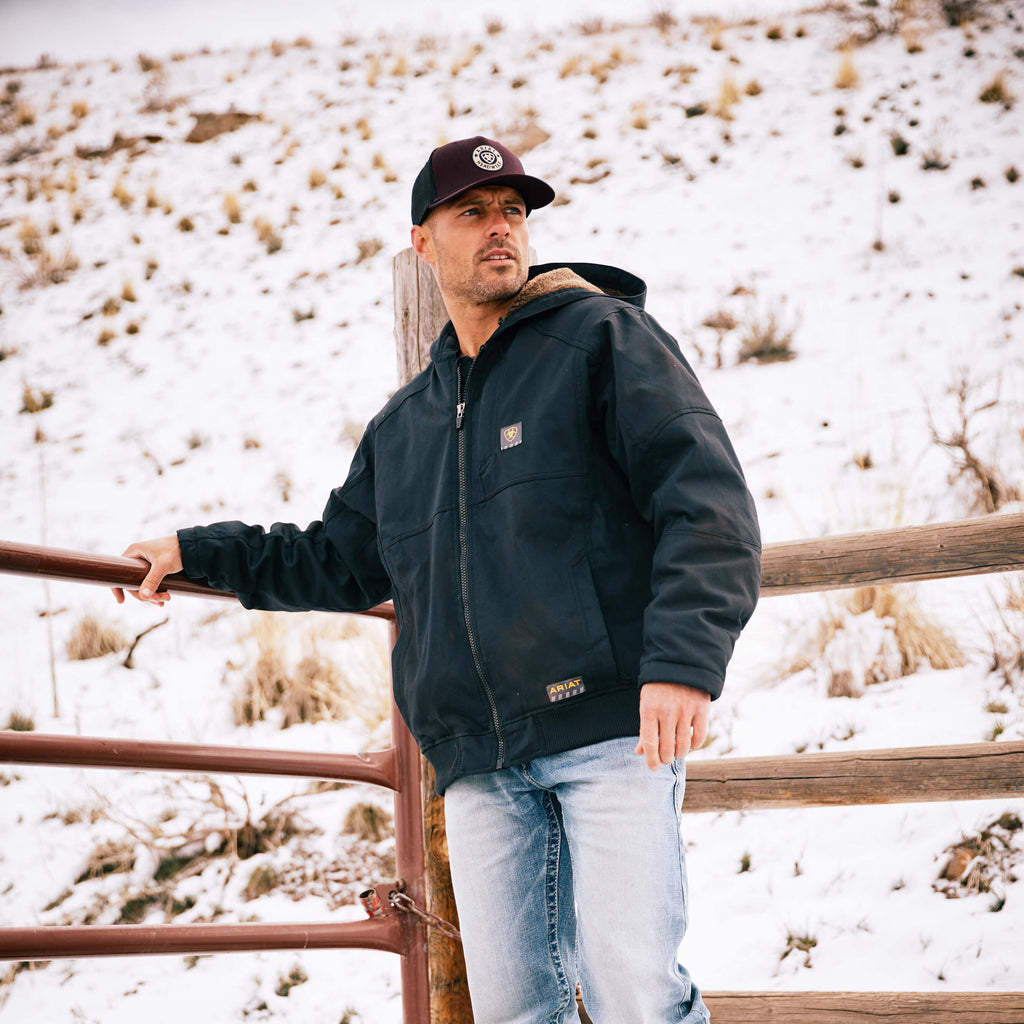 Men's Water-Repellent Sherpa-Lined Work Jacket