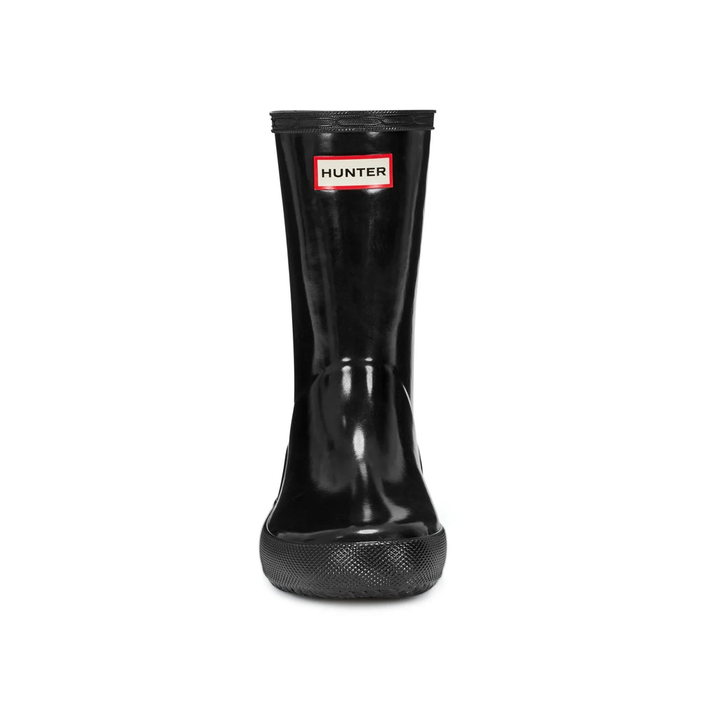 Kids' Glossy Rubber Rain Boots - Black