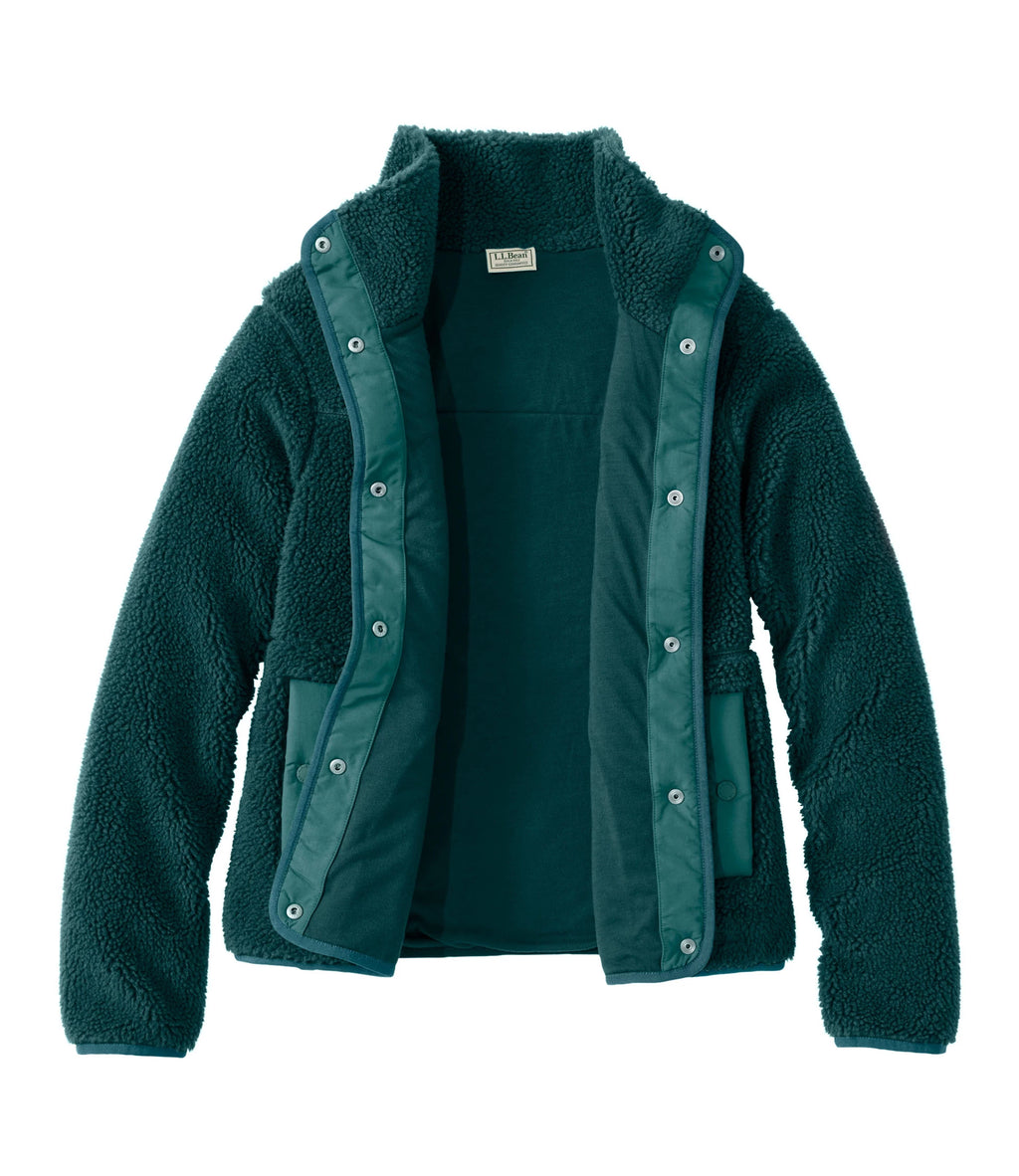 Women's Sherpa Fleece Jacket - Teal