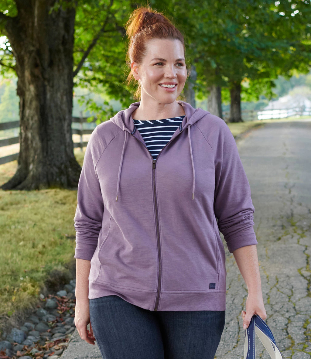 Women's French Terry Full-Zip Hoodie - White