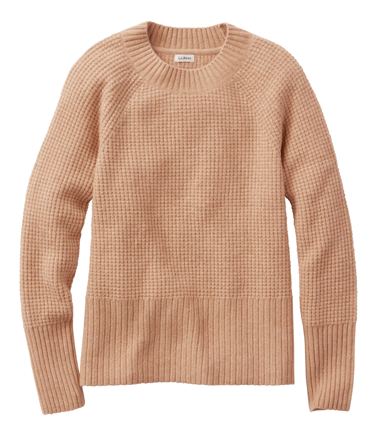 Women's Waffle Crewneck Sweater - Rustic Red