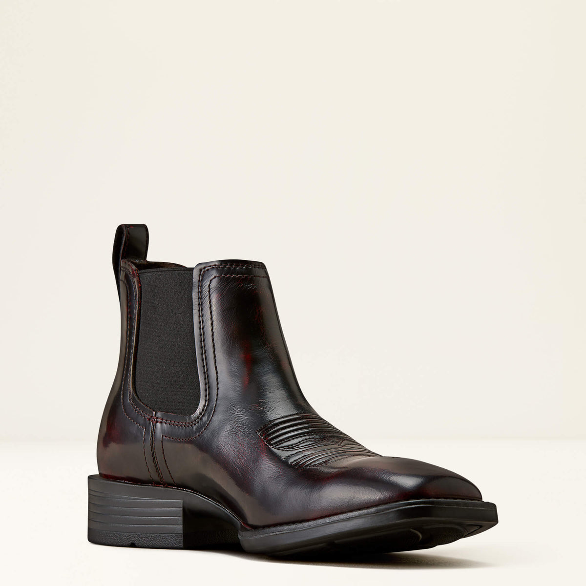 Men's Suede Wide Square Toe Chelsea Boots - Navy
