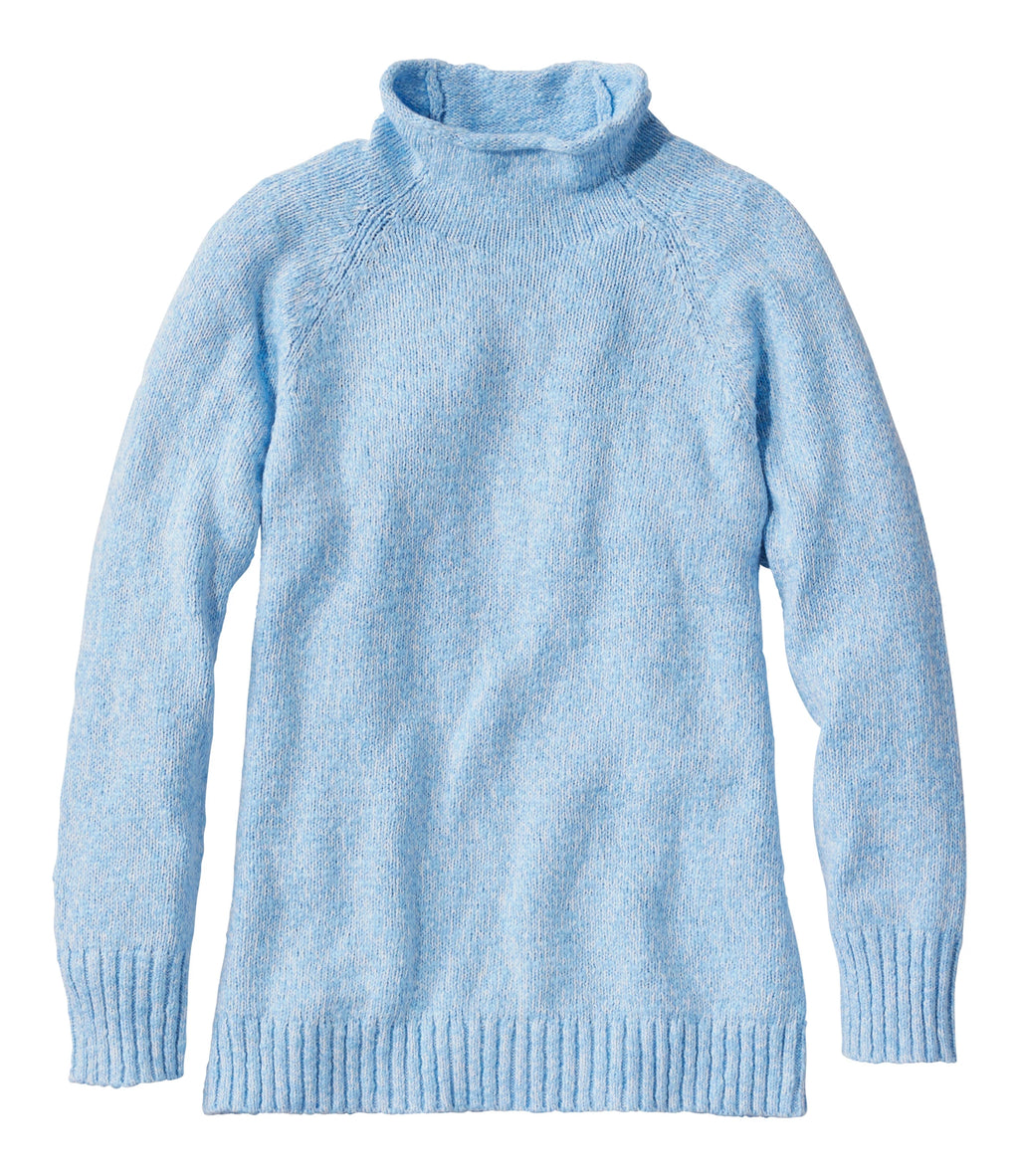 Women's Cotton Funnel Neck Pullover Sweater - Natural