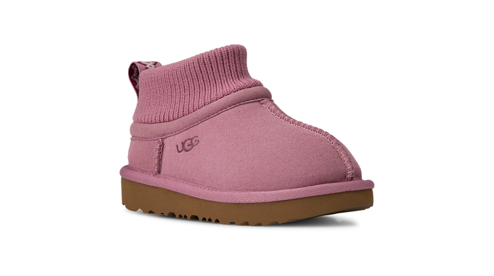 Toddler Stretch-Cuff Suede Boot - Purple