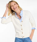 Women's Mixed Stitch V-Neck Cardigan - Navy