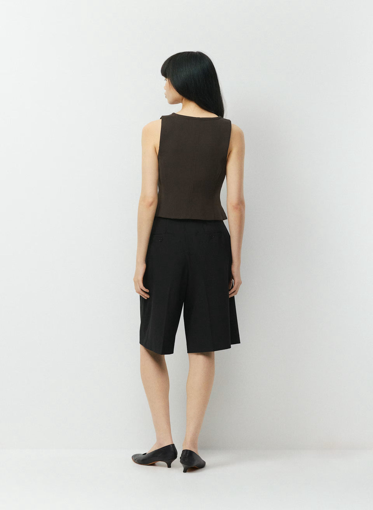 Lined Tailored Suit Vest - Olive