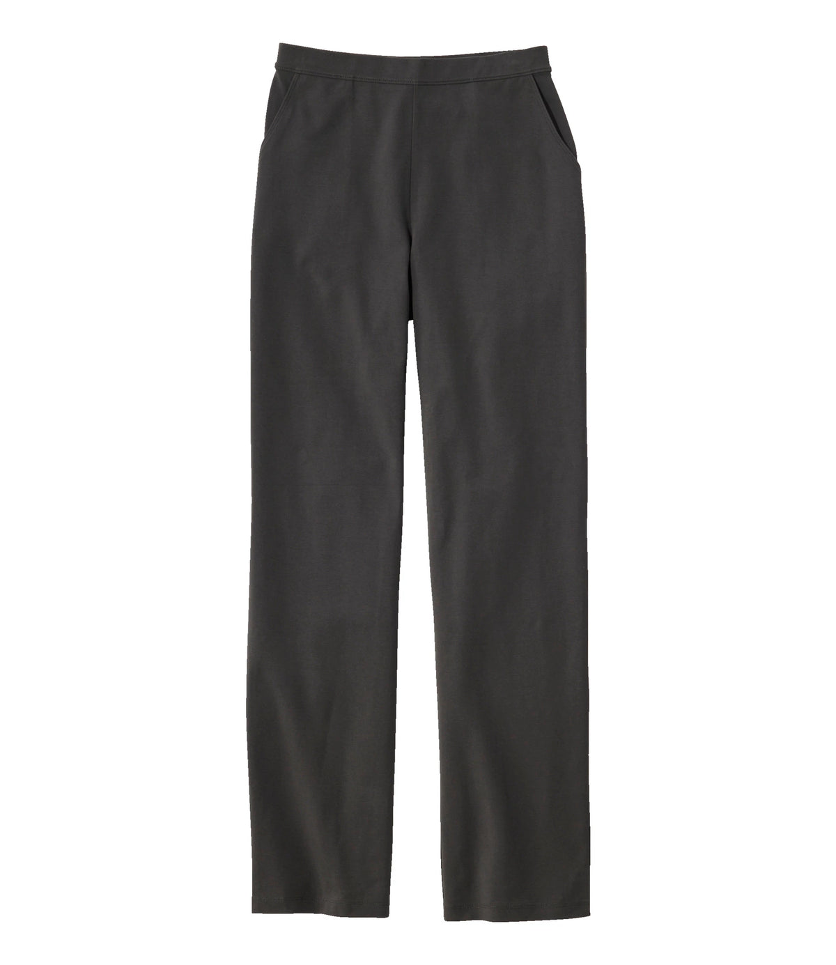 Women's High-Rise Straight-Leg Knit Pants - Black