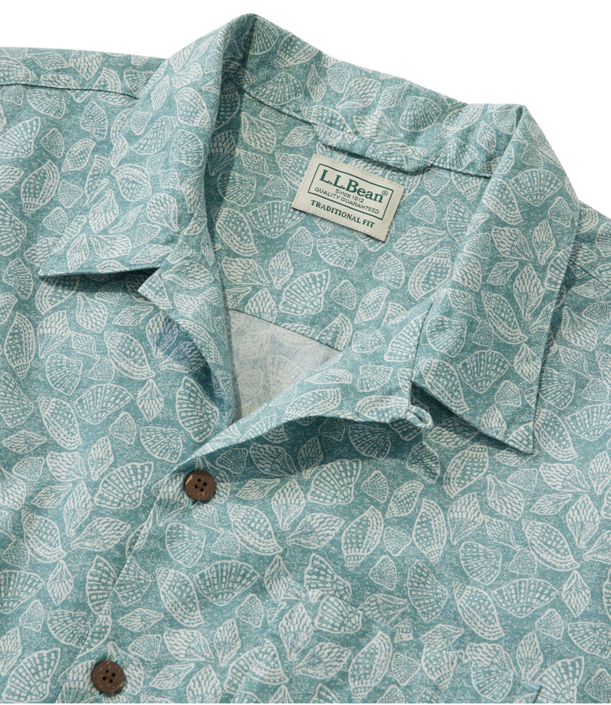 Men's Short-Sleeve Cotton Print Shirt - Brown