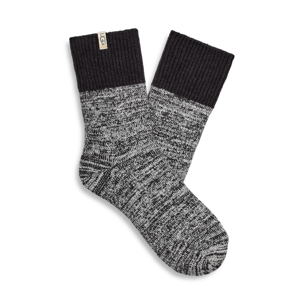 Women's Rib Knit Quarter Socks - Black
