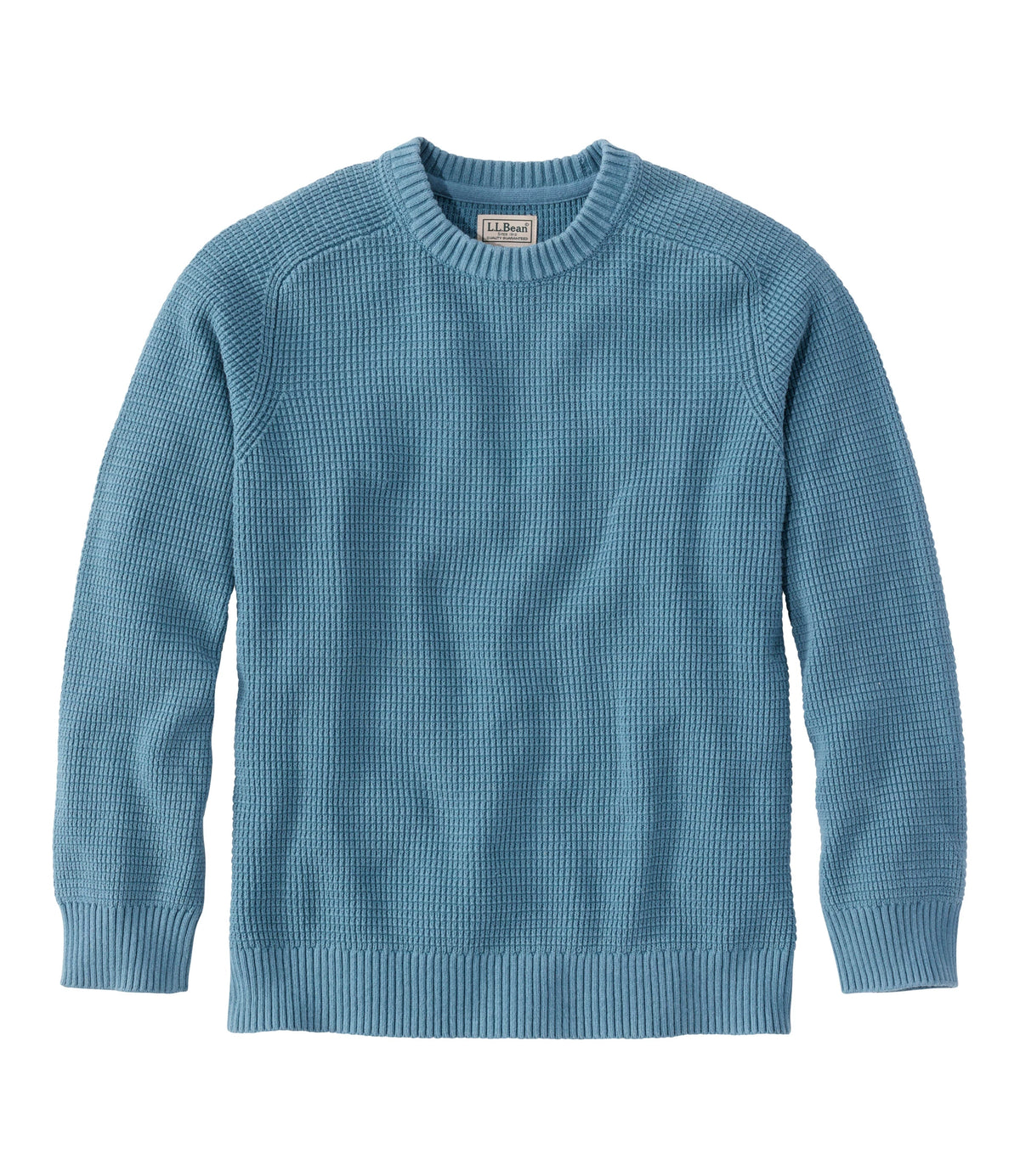 Men's Textured Cotton Crewneck Sweater - Sienna