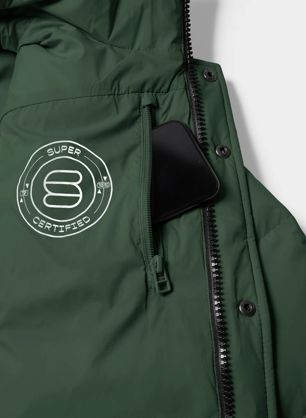 Long Down Puffer Jacket - Blue