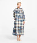 Women's Cotton Flannel Nightgown - Black Watch