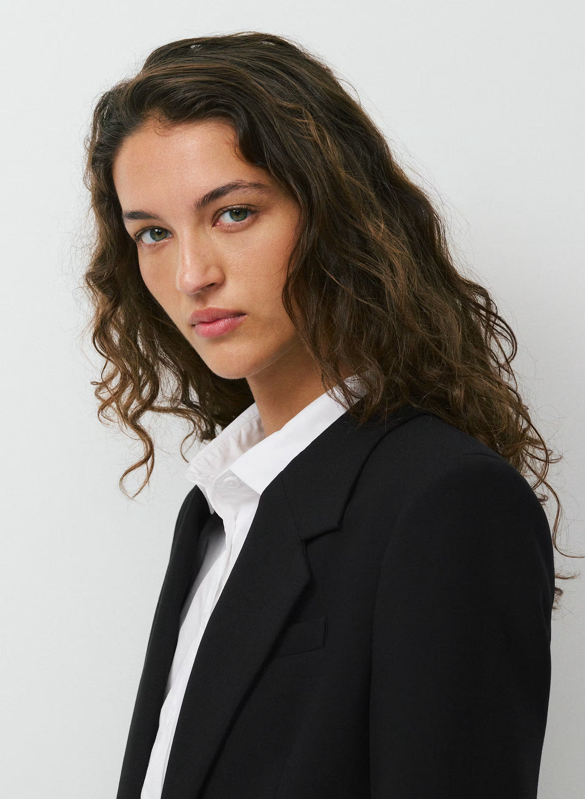 Single-Breasted Stretch Blazer - Check