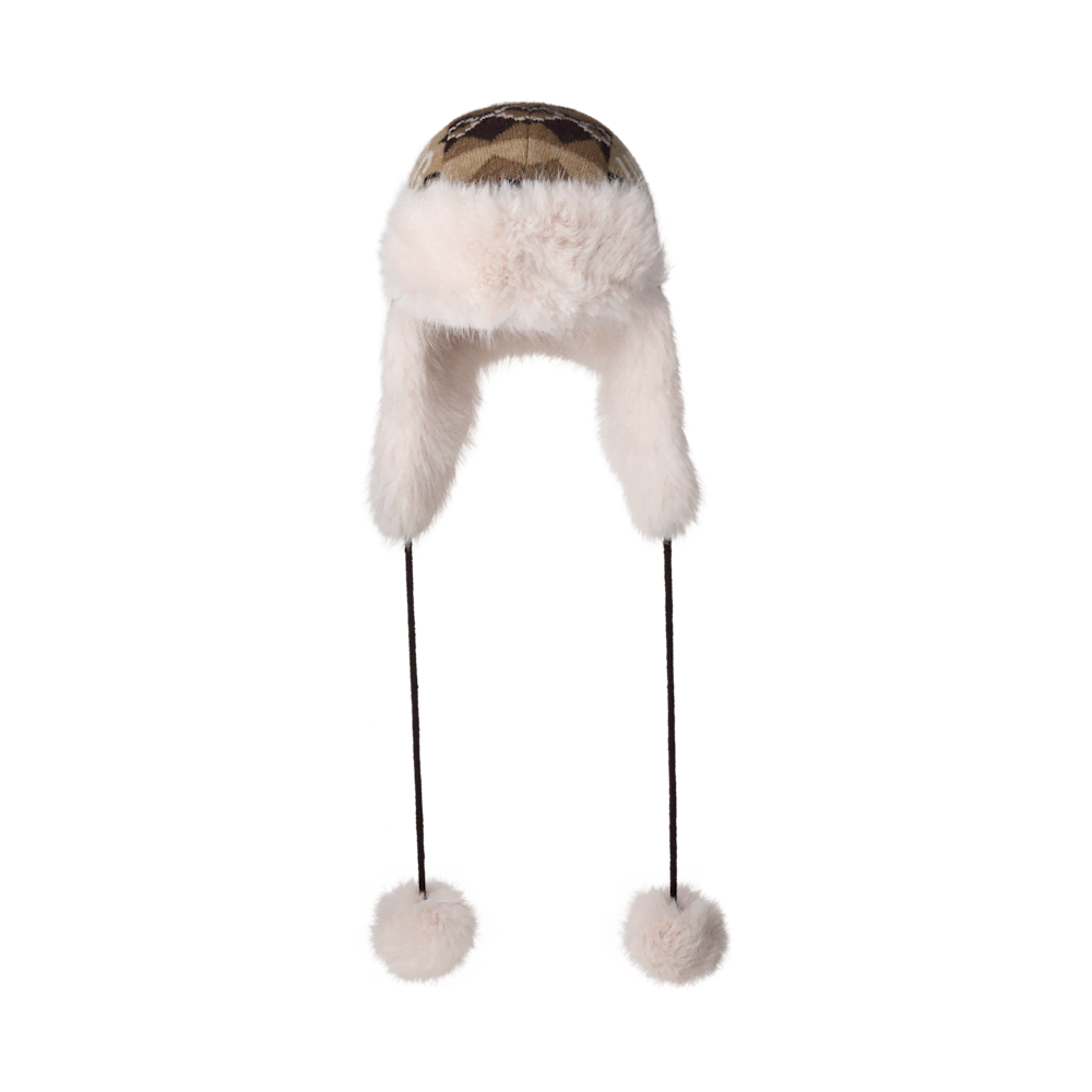 Women's Fair Isle Earflap Knit Hat