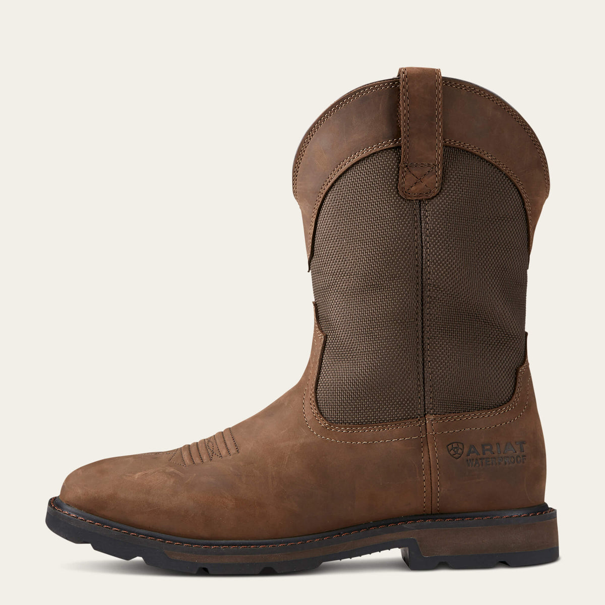 Men's Waterproof Steel Toe Work Boots - Brown