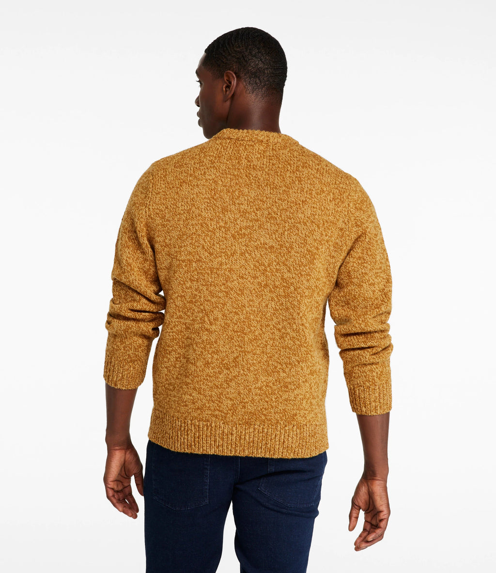 Men's Lambswool Crewneck Sweater - Rosewood