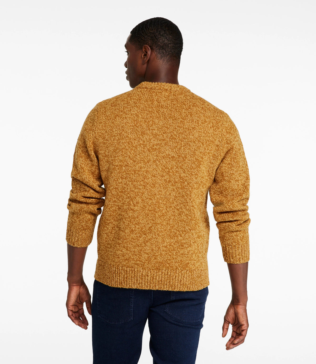 Men's Lambswool Crewneck Sweater - Rosewood