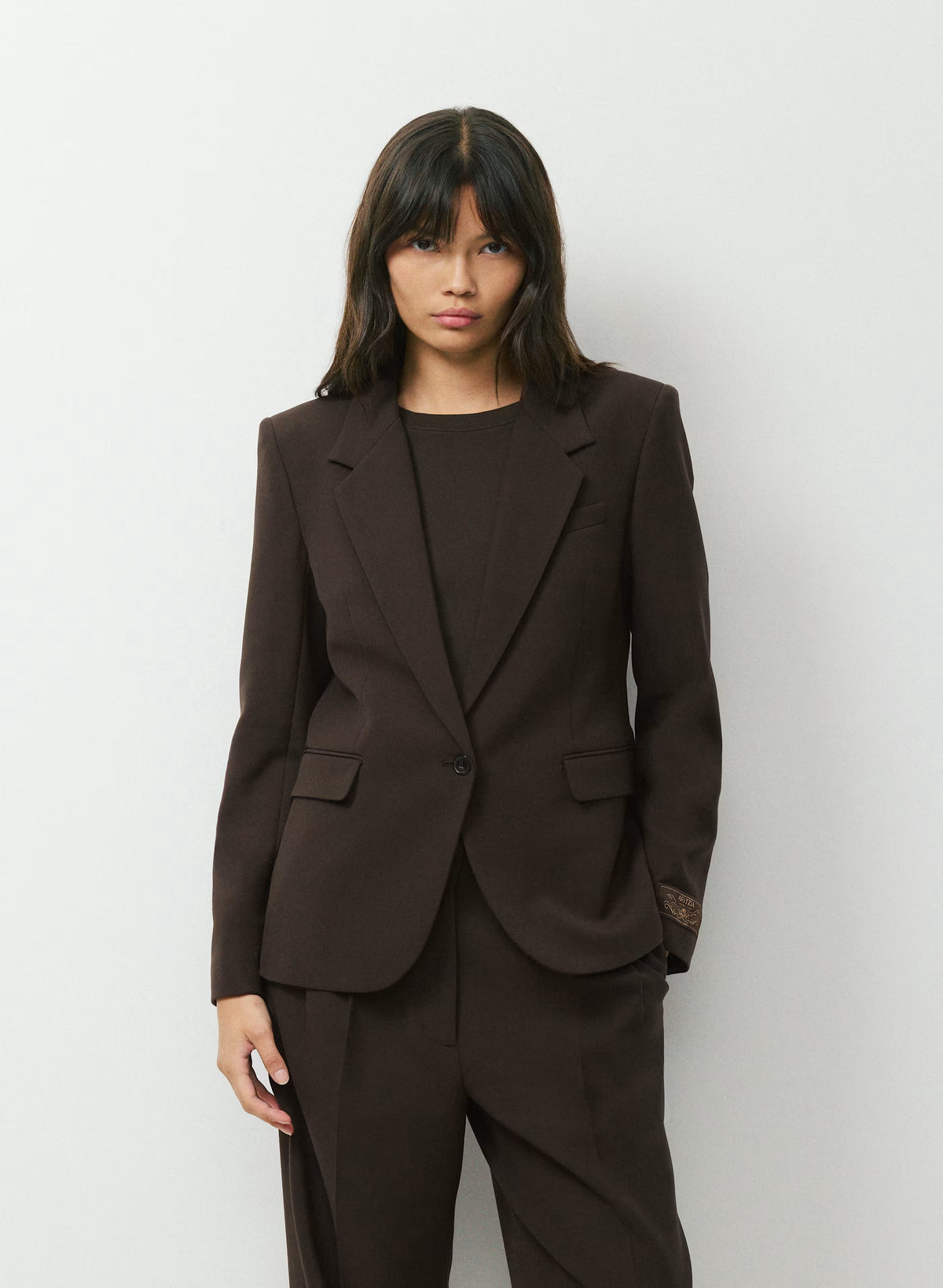 Single-Breasted Stretch Blazer - Check