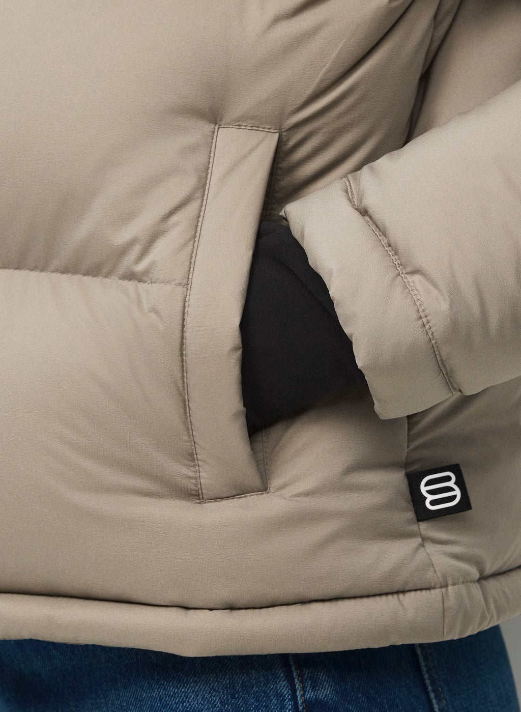 Short Down Puffer Jacket - Blue