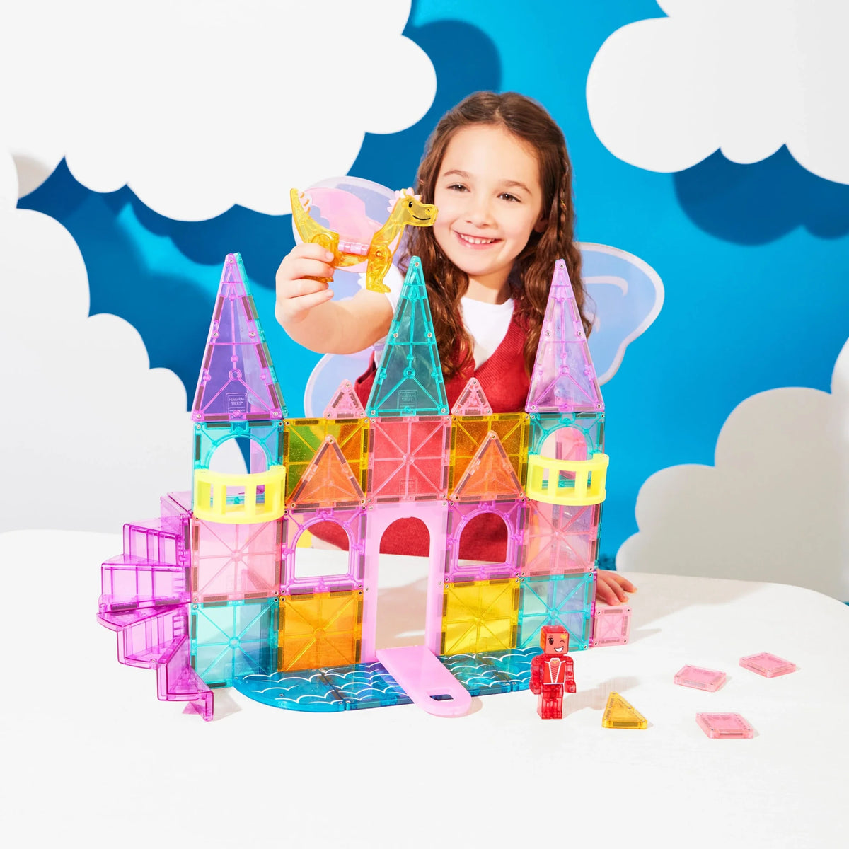 Deluxe Castle Magnetic Building Set - 48 Pieces