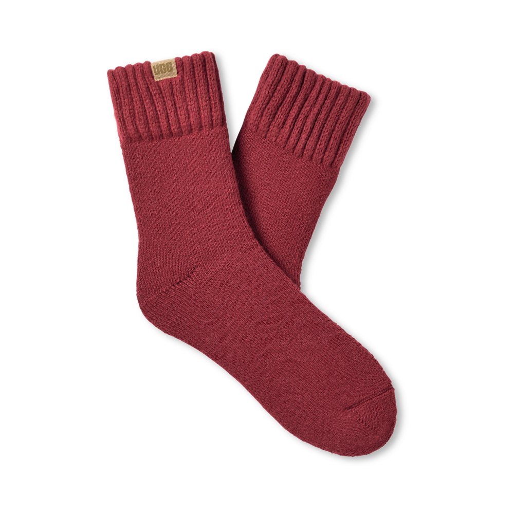 Men's Wool Blend Crew Socks - Coffee Berry