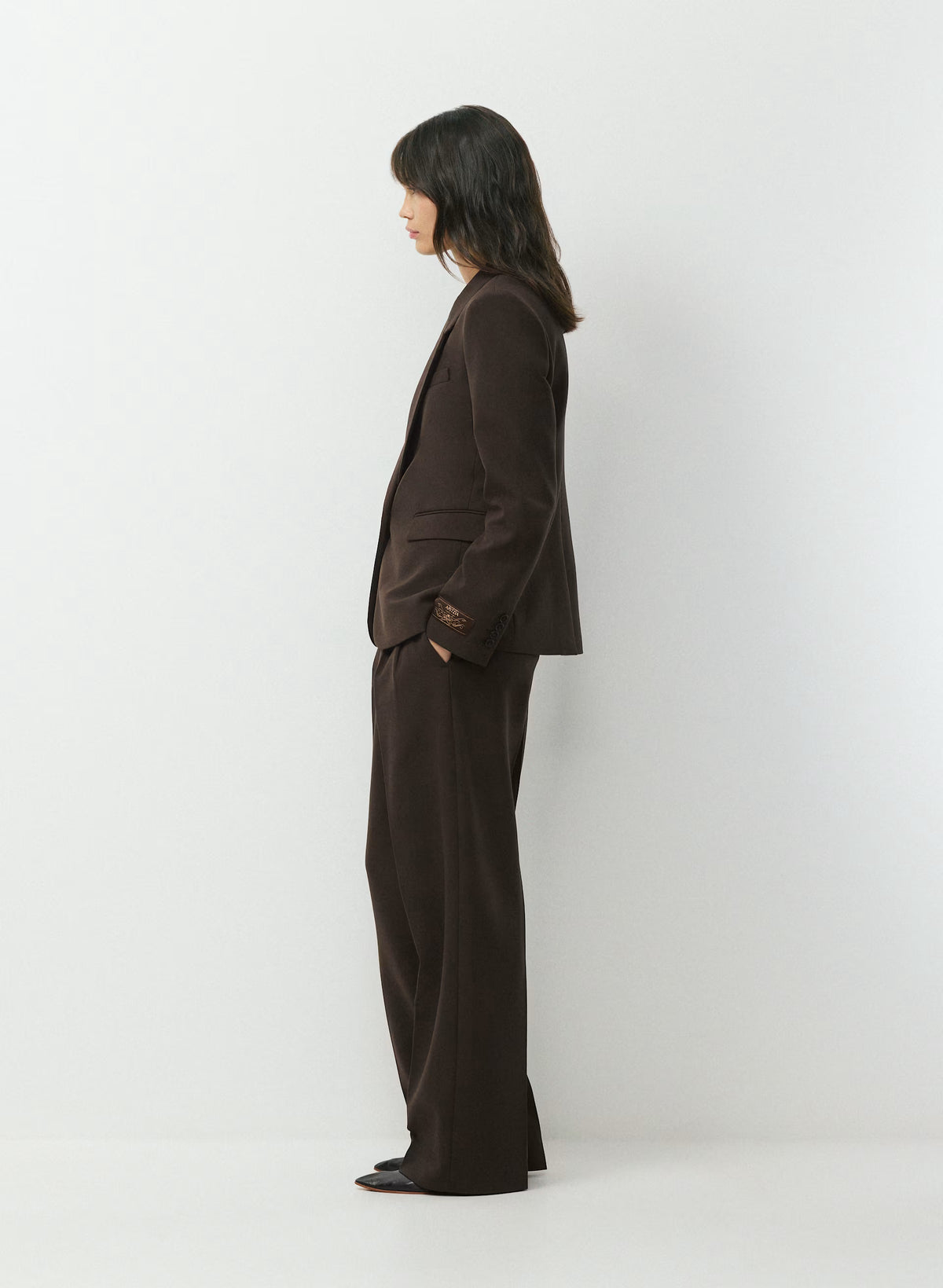 Single-Breasted Stretch Blazer - Check