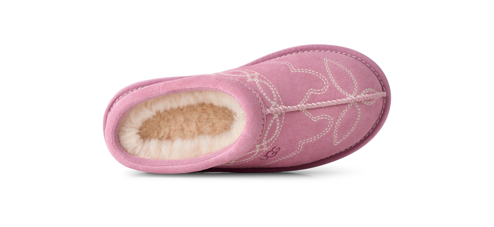 Kids' Suede Slip-On Slipper - Dusty Orchid
