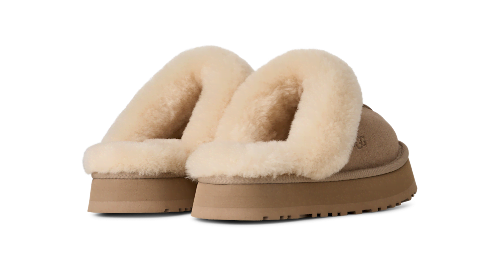 Women's Suede Platform Slipper - Brown
