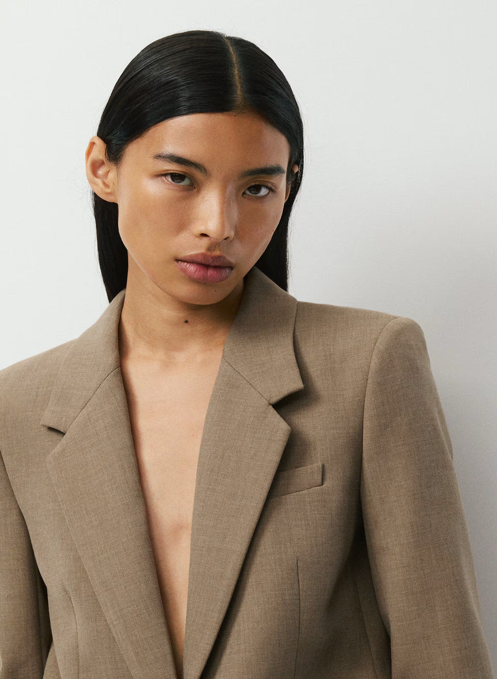 Single-Breasted Stretch Blazer - Check