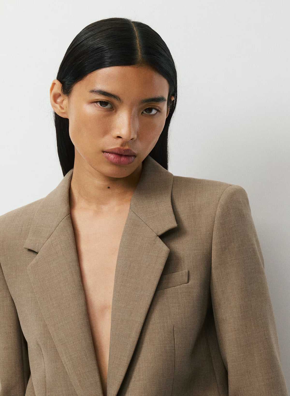 Single-Breasted Stretch Blazer - Check