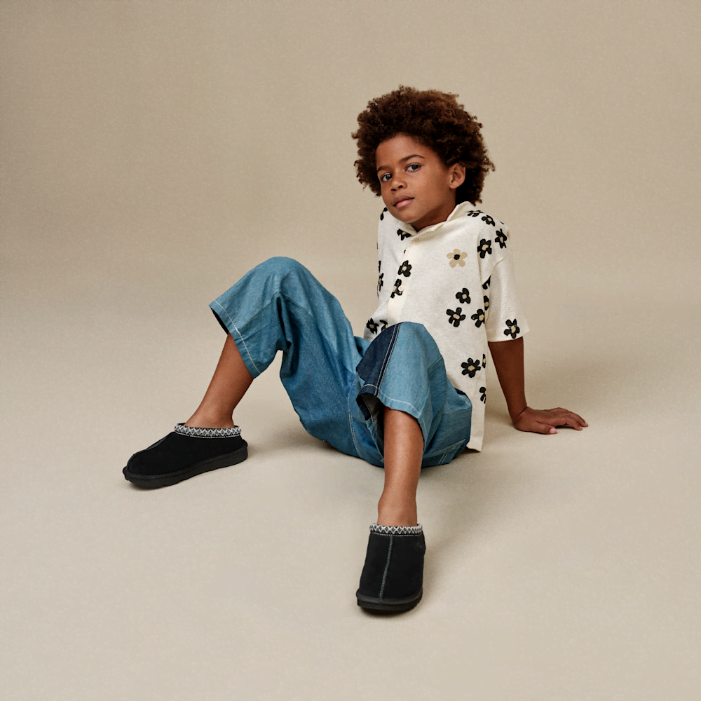 Kids' Suede Slip-On Slipper - Chestnut