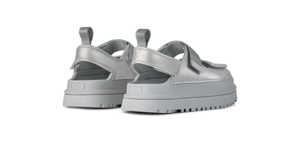 Kids' Glitter Adjustable Strap Sandals - Silver