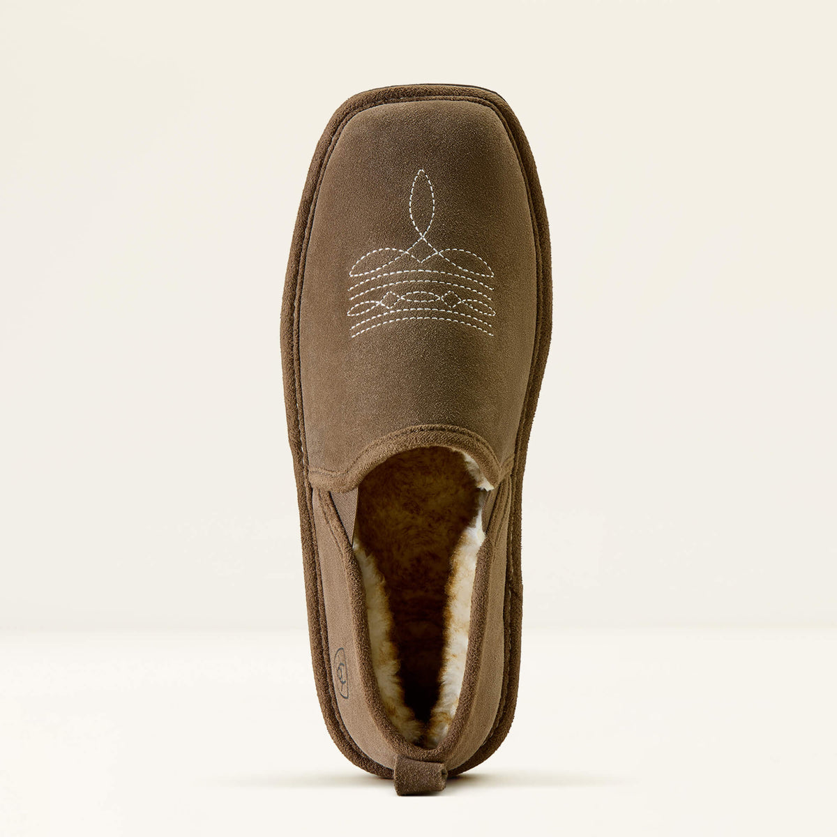 Men's Suede Square Toe Slippers - Chestnut