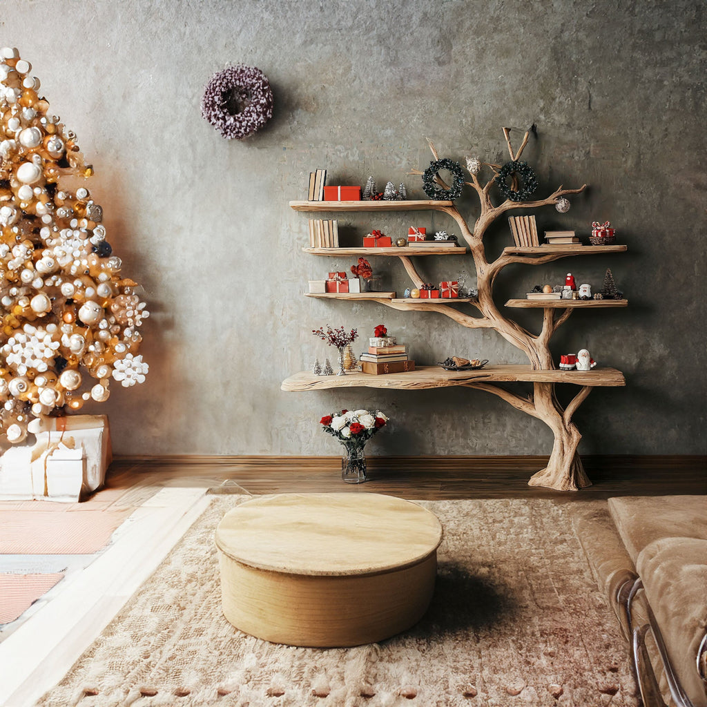 Tall Tree Branch Wall Bookshelf with Driftwood Look, 84 Inch - view 2