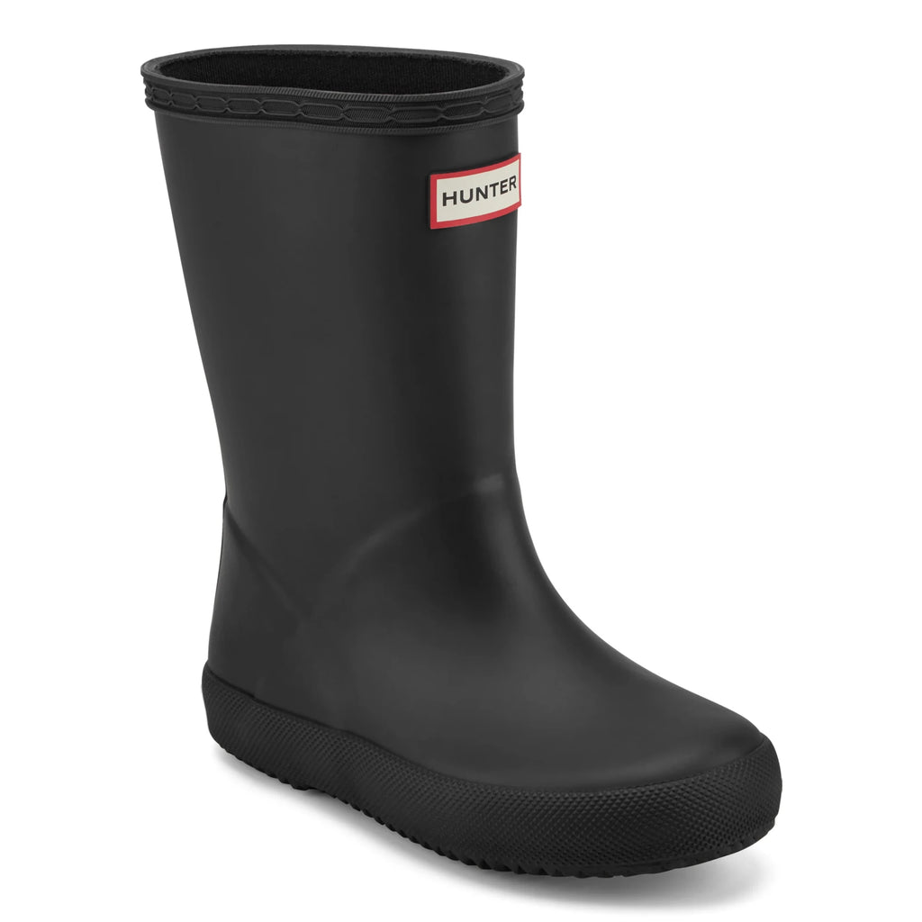 Kids' Waterproof Logo Rain Boots - Black