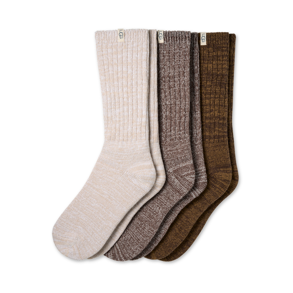 Women's Rib Knit Slouchy Crew Socks 3-Pack